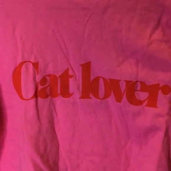💖 Daydream Nation | Cat Lover Hot Pink Cropped T-Shirt Medium - Picture 8 of 8
